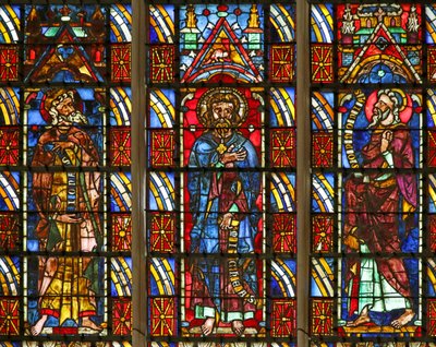 Vindue, der forestiller profeterne Jonas, Micah og Sophonias af French School